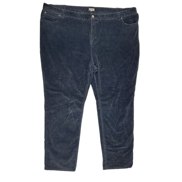 J Jill Women's Black Velvet Tapered Slim Leg Stretch Size 26 Holiday Fancy - Picture 1 of 9